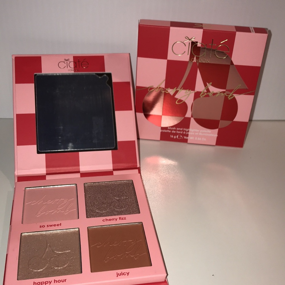 Ciate London Cherry Bomb Blush and Highlighter Palette NEW